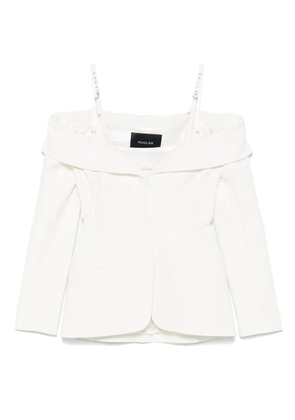 Mugler fitted jacket - White