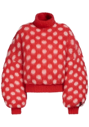 Marni polka-dot intarsia jumper - Red