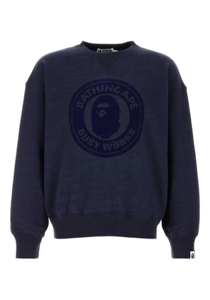 A BATHING APE® cotton printed sweater - Blue