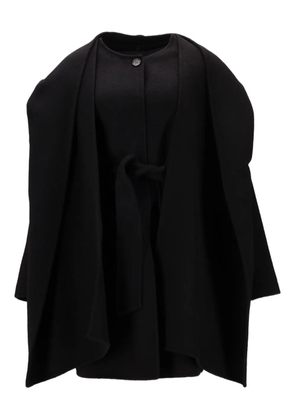 P.A.R.O.S.H. belted hooded cape - Black