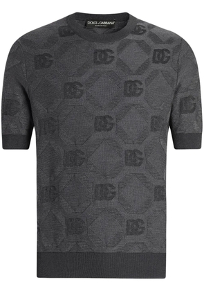 Dolce & Gabbana logo-jacquard T-shirt - Grey