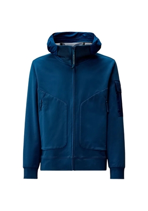 C.P. Company metropolis series stretch fleece mixed hooded sweatshirt - Blue