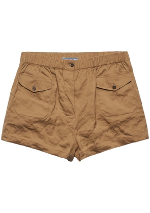 Prada Antiqued poplin shorts - Neutrals
