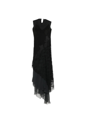 Marc Le Bihan lace-appliqué asymmetric dress - Black