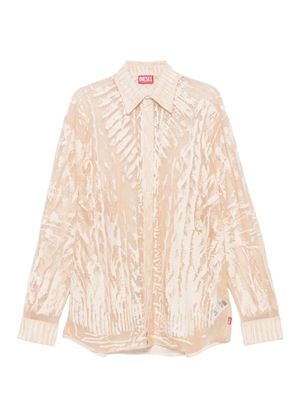 Diesel abstract-print long-sleeve blouse - Neutrals