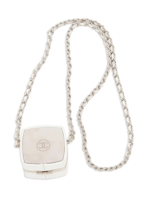 CHANEL Pre-Owned 2021-2022 Logo Mirror necklace - Silver