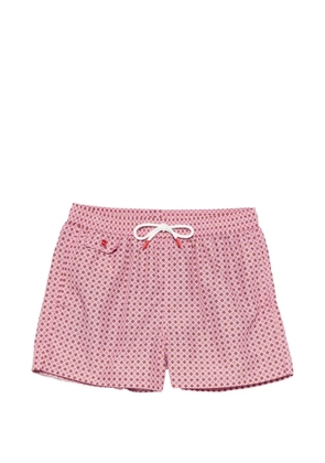 Kiton geometric-print swim shorts - Pink