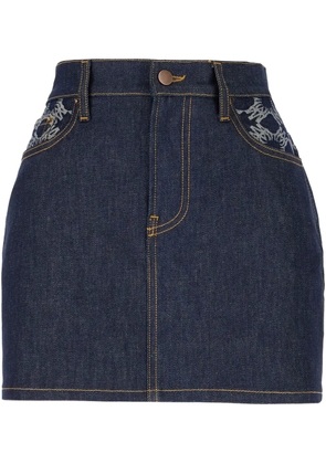 AMIRI MA Quad monogram-print skirt - Blue