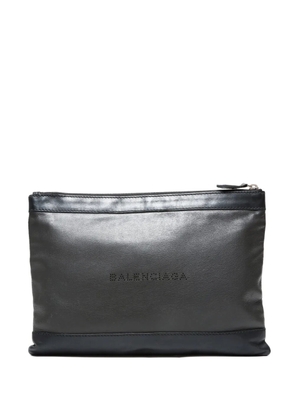 Balenciaga Pre-Owned 2006-2018 perforated M clip-on clutch bag - Grey