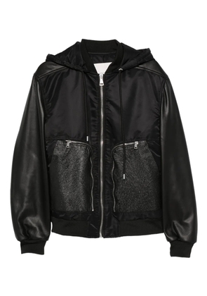 YES LONDON panelled hooded jacket - Black