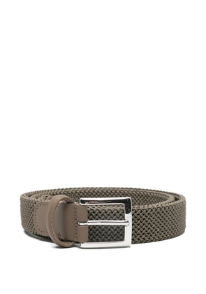 Kiton woven buckle belt - Brown
