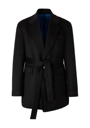 Setchu flap-pocket tie-waist coat - Black