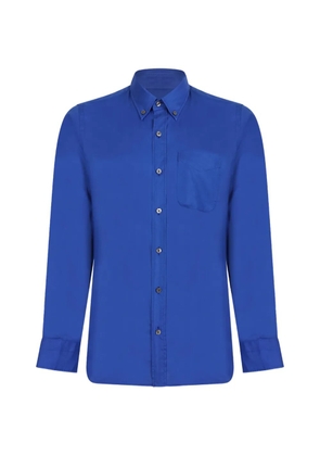 TOM FORD buttoned-up long-sleeve shirt - Blue