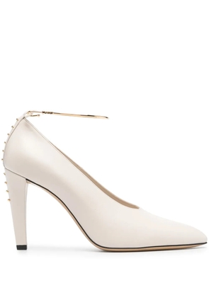 FENDI Filo 95mm leather pumps - Neutrals