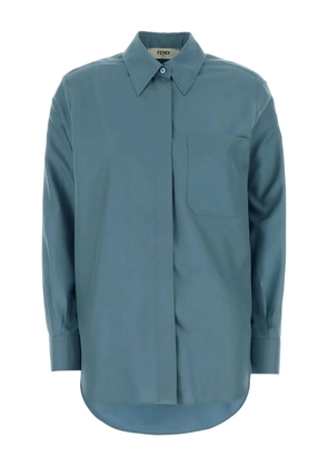 FENDI chest-pocket shirt - Blue