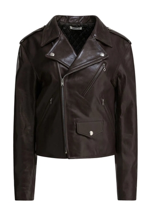Auralee leather biker jacket - Brown