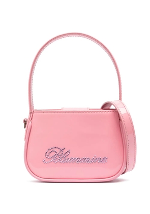 Blumarine crystal-embellished logo tote bag - Pink