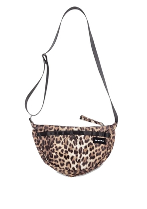 P.A.R.O.S.H. leopard-print zip shoulder bag - Brown