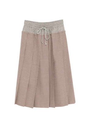 Undercover pleated drawstring skirt - Neutrals
