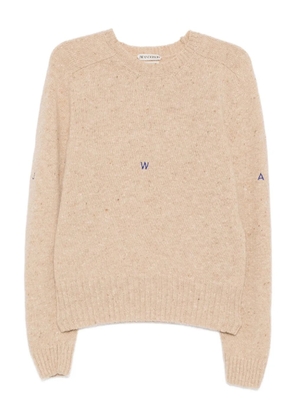 JW Anderson logo-embroidered jumper - Neutrals