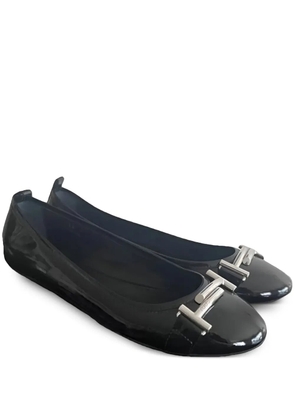Tod's patent-leather ballerina flats - Black