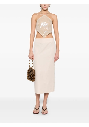Oséree sequin-embellishment top - Neutrals