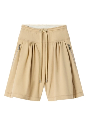 Lanvin zip pleated shorts - Neutrals