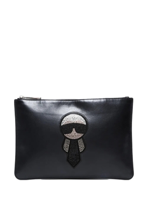 Fendi Pre-Owned 2010-2020s Karlito crystal clutch bag - Black