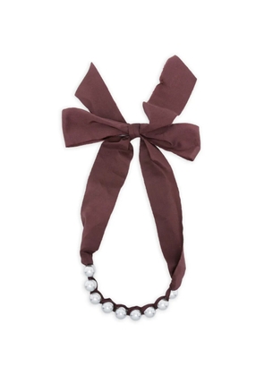 Forte Forte pearl bow necklace - Silver
