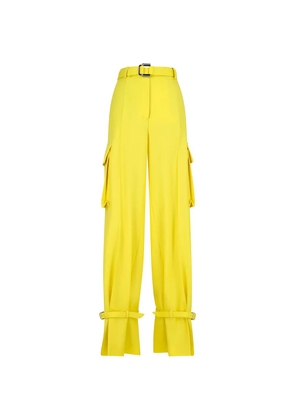 The Attico belted cargo trousers - Yellow