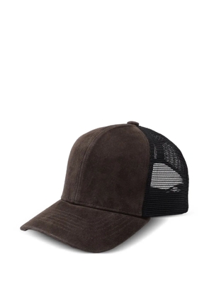 James Perse brown leather baseball cap