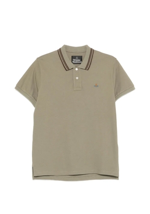 Vivienne Westwood striped collar polo shirt - Green
