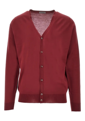 John Smedley Petworth V-neck buttoned cardigan - Red