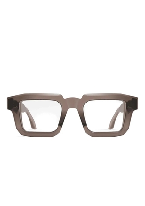 pugnale Smooth rectangle-frame glasses - Brown