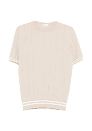 PANICALE ribbed striped T-shirt - Neutrals