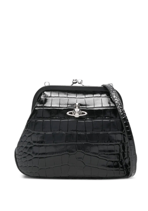 Vivienne Westwood Vivienne Orb embossed clutch bag - Black