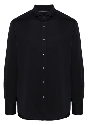 Brunello Cucinelli spread-collar cotton shirt - Blue