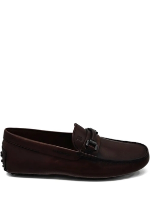 Tod's morsetto t leather loafers - Brown