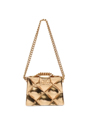 CHANEL Pre-Owned 2002 matelasse cc mark brooch - Gold