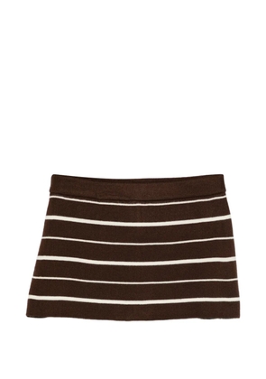 Frankies Bikinis striped skirt - Brown