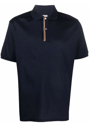 Paul Smith Signature Stripe-trim polo shirt - Blue