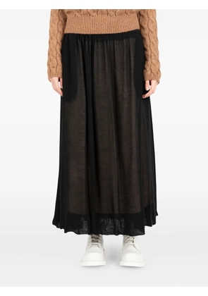 Société Anonyme sheer A-line skirt - Black