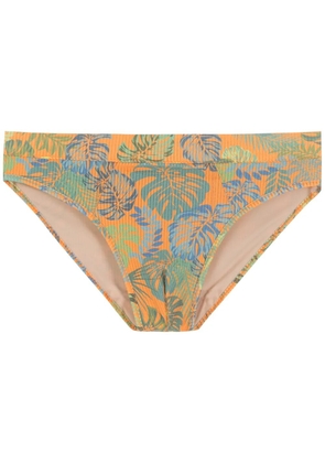 Amir Slama leaf print swim briefs - Orange