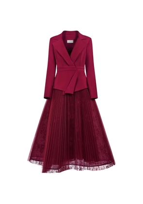 ARAFTU pleated blazer dress - Red