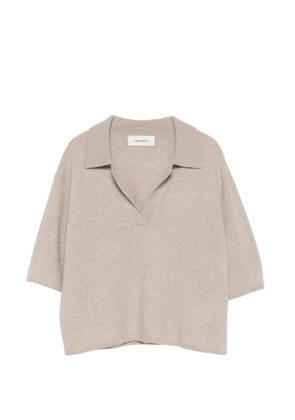 Lisa Yang Neela collar V-neck top - Neutrals