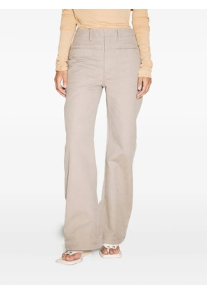 ENTIRE STUDIOS cotton flared trousers - Neutrals