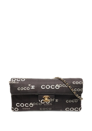 CHANEL Pre-Owned 2002-2003 chain canvas shoulder bag - Black