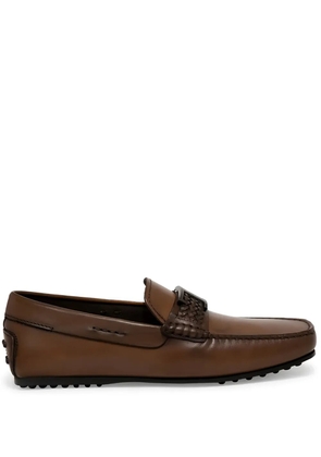 Tod's City Gommino braided-detail loafers - Brown