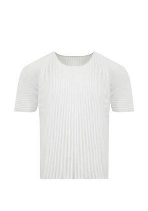 Homme Plissé Issey Miyake pleated basic T-shirt - Grey
