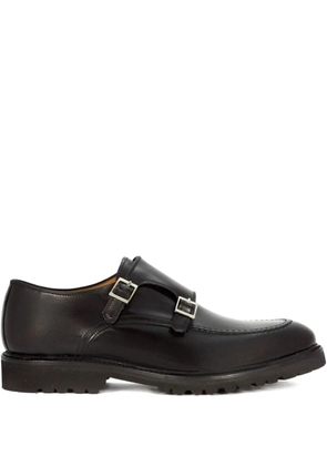 Berwick Shoes double buckle-fastening leather loafers - Black